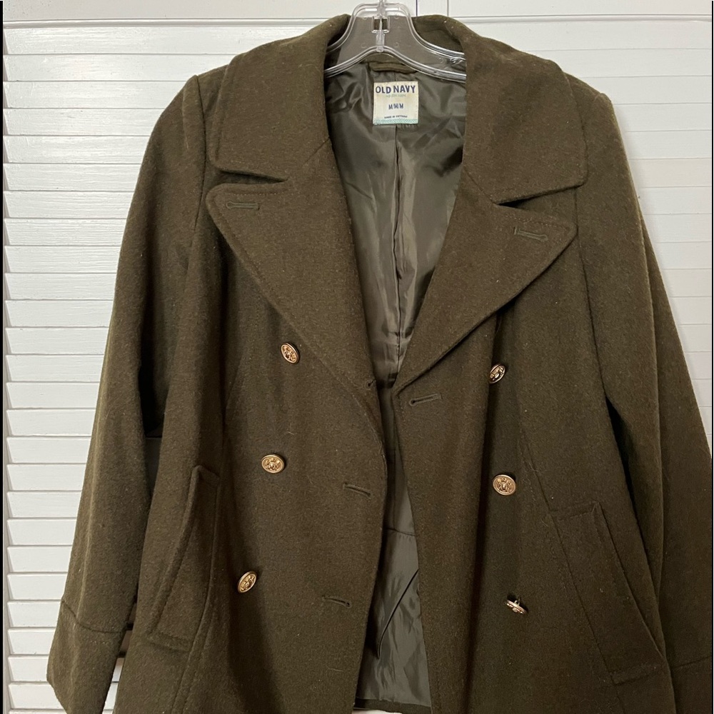 Old Navy Pea Coat Olive Green M